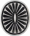 Bezelry 12 Pieces Oval Southwest Concho Style Metal Shank Buttons. 21mm X 17mm (Antique Silver)...