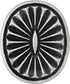 Bezelry 12 Pieces Oval Southwest Concho Style Metal Shank Buttons. 21mm X 17mm (Antique Silver)...