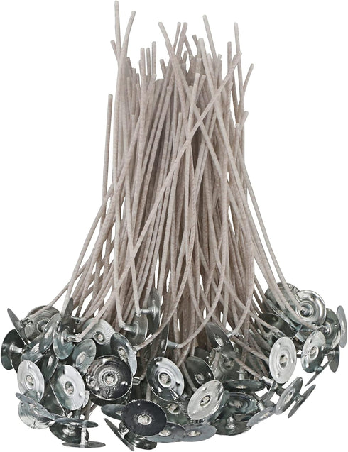 CD Series Candle Wicks for Soy Candles,100pcs CD 20 6" Pretabbed Wicks,Cotton & Paper Wicks for Candle Making....
