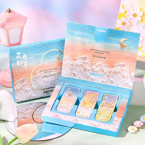 Solid Perfume Balms, 3 Pack Women Solid Colognes, Portable Pocket Balm, Perfect for Travel Use, Natural Fragrance Perfume for Women...