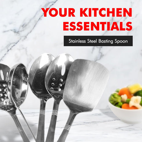Chef Craft 10230 1-Piece Stainless Steel Solid Spoon,13-Inch...