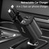 Retractable USB C Car Charger 4-in-1, 120W with 2.6ft Type C Cable, QC 3.0 & PD 3.0 Super Fast Charging for iPhone 12/13/14/15, Samsung Galaxy, iP...