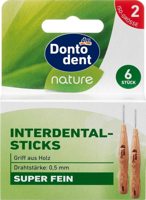 Dontodent Interdental Brushes Nature 0.5 mm ISO 2, 6 pcs...