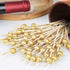 200PCS Cocktail Picks, Fancy Toothpicks for Appetizers, Decorative Bamboo Skewers for Appetizers Drinks Fruit, 4.7 Inch Long Wooden Gold Pearl Foo...
