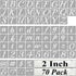 2 Inch Alphabet Letter Stencils for Painting - 70 Pack Letter and Number Stencil Templates with Signs for Painting on Wood, Reusable Cursive Lette...