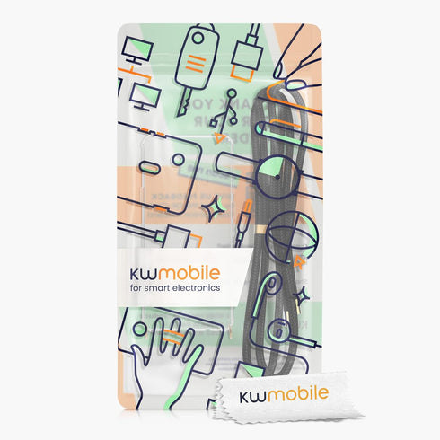 kwmobile Crossbody Case Compatible with Samsung Galaxy S9 Case - Clear TPU Phone Cover w/Lanyard Cord Strap - Transparent/Black...