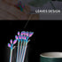 5 Pcs Rainbow Leaf Coffee Spoons, 4.7 inch Stainless Steel Ice-Cream Tea Sugar Spoons, Espresso Stirring Spoons for Mixing, Cold Drink, Dessert, P...
