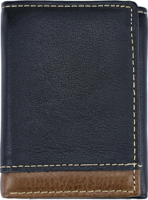 Wallet for Men Leather Wallet Mens RFID Blocking Trifold Wallet Black Men's Front Pocket Wallets Credit Card Holder Thin Compact Travel Wallet Gif...