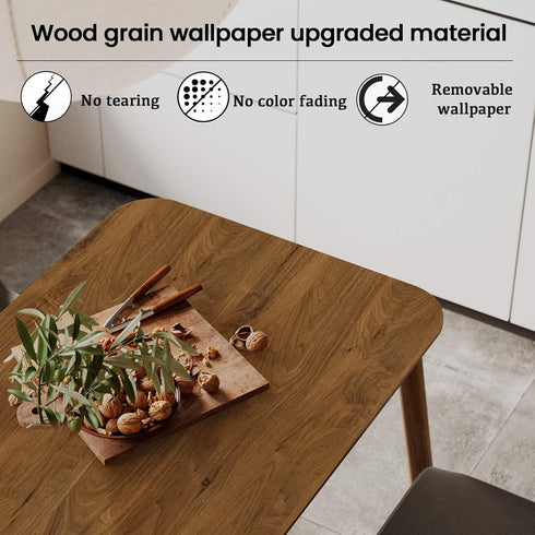 Abyssaly Wood Peel and Stick Wallpaper, Rustic Wood Grain Contact Paper for Cabinets, Self-Adhesive Removable Wooden Look Wallppaer for Countertop...