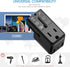 LENCENT International Travel Power Adapter,Mini All-in-One Charger, 2.4A USB, 3.0A Type-C Wall Charger, European Plug Adaptor, Universal Outlet Co...