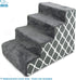 Best Pet Supplies Foam Pet Steps Cover for Small Dogs and Cats, Portable Ramp Stairs for Couch, Sofa, and High Bed Climbing (Cover Only) - Gray La...