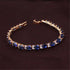 GULICX Gold Plated Tennis Bracelet Sparkling Sapphire Color Blue Cubic Zirconia...