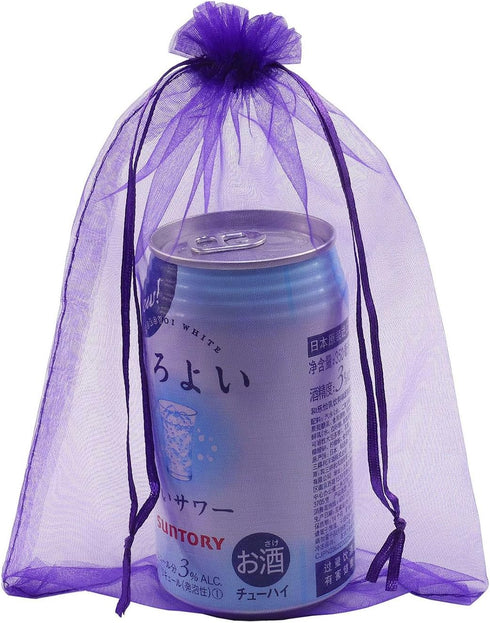 100pcs Organza Pouch Bag Drawstring 6"x9" 16x22cm Strong Gift Candy Bag Jewelry Party Wedding Favor (Puple)...