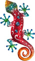 Tuokiuhn Metal Outdoor Red Gecko Wall Decor Lizard Garden Decoration Outdoor Fence Yard Wall Art Country Farmhouse Decor 13.5 * 7.5Inch...