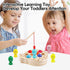 Magnetic Wooden Toys Fishing Game,Toddler Magnetic Fishing Toys Wood Puzzle Montessori Preschool Educational Activities Learning Hand-Eye Coordina...