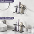 Hair Dryer Holder Wall Oragnizer: 3 in 1 Hair Tool Oragnizer - Adhesive Blow Dryer Storage - Adjustable Height Bathroom Organizer Basket for Hair ...