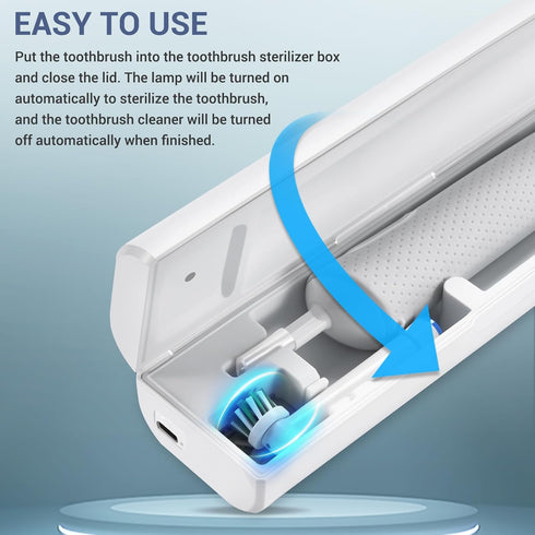 Portable Electric Toothbrush Case, Rechargeable Travel Home Toothbrush Cleaner Case Fits for Oral-B Philips etc Most Electric Toothbrush Heads and...