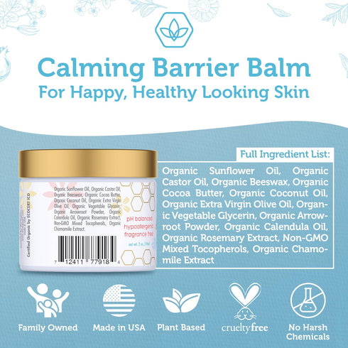 Era Organics Baby Diaper Balm - USDA Organic Ointment Cream Extra Soothing and Nourishing for Dry, Sensitive Skin - All Natural to Help Excess Moi...
