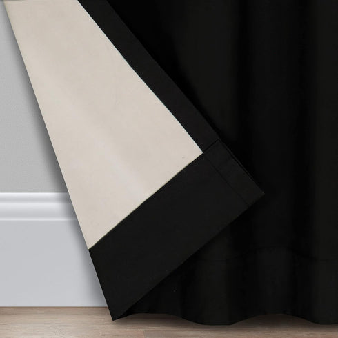 ECLIPSE Microfiber Total Privacy Blackout Thermal Grommet Window Curtain for Bedroom (1 Panel), 42" x 95", Black...