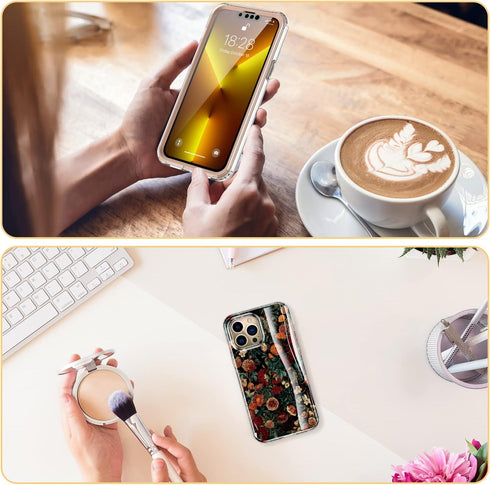 Esdot for iPhone 13 Pro Max Case with Built-in Screen Protector,Military Grade Cover with Fashion Designs for Women Girls,Protective Phone Case 6....