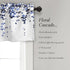 Lush Decor Weeping Flowers Navy and Blue Valance Curtain for Windows, 18" x 52", Navy & Blue...