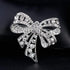 1 Piece Brooch Pin Bow Brooch Rhinestone Bow Brooches Bowknot Brooch Pin Vintage Fashion Jewelry Accessories, Silver...