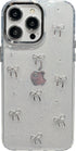 Bling Glitter 3D Bow Stars Clear Phone Case Compatible with iPhone Case (Bow,iPhone 13 Pro)...