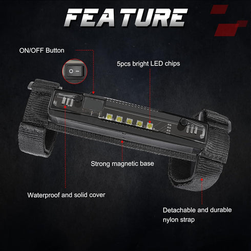 OFFROADTOWN UTV Interior Dome Light Universal Roll Bar Mount LED Light Utility Roll Cage Courtesy Overhead Light for UTV RZR Polaris ATV Can-Am Tr...