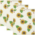 Cellulose Sponge Dish Towels - Set of 3 Ladybug Sunflower Swedish Dish Cloths...