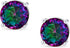 Unisex Black Mystic Rainbow Color-Changing Cubic Zirconia Solitaire AAA CZ Stud Earrings For Women .925 Sterling Silver - Round or Square Princess...