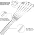 KSENDALO Thin Fish Spatula Stainless Steel -Flexible Slotted Egg Flipper with Angled Blade & Comfortable Hollow Grip, Metal Turner for Fish Egg Om...