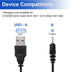 uxcell USB Replacement Charger Cable, Fast Charging Cord DC 2mm Small Pin, Flexible Plug Barrel Connector 70cm Portable Cable for Nokia N78 N79 52...