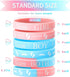 30 Pieces Gender Reveal Bracelets, Team Boy Silicone Wristbands Team Girl Gender Reveal Party Bracelets Team Both Rubber Wristband for Baby Shower...