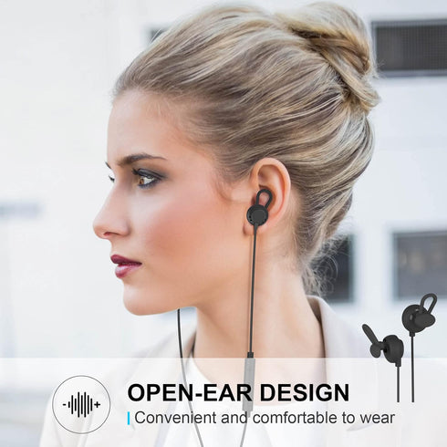 Open-Ear Wired Headphones with Microphone, 3.5 mm Jack Computer, PC, Gaming, Loptop, MP3 Player...