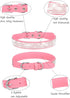 Dog Collar for Small Dogs, Adjustable Leather Suede Bling Dog Collars?Pink Dog Collar Cat Collar, Rhinestone Dog Collar(S, Pink)...