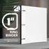 WOT I Telescoping 3 Ring Binder 1 Inch 1PC - White, Flexible Binder with Expandable Spine+Customized Front Cover+Clear Catalog Pocket, Holds 225 S...