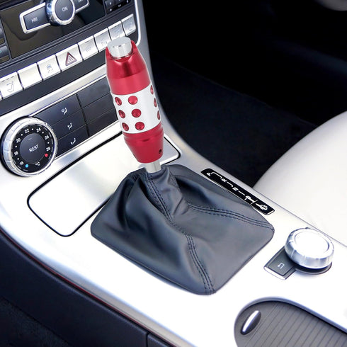 X AUTOHAUX Universal Aluminum Alloy Car Gear Stick Shift Knob with Button Lever Shifter Red...