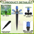 20 Pcs Drip Irrigation Emitters for 1/4 Inch Tubing Adjustable 360 Degree Water Flow Drippers with Stakes for Garden Greenhouse Lawn Watering Syst...