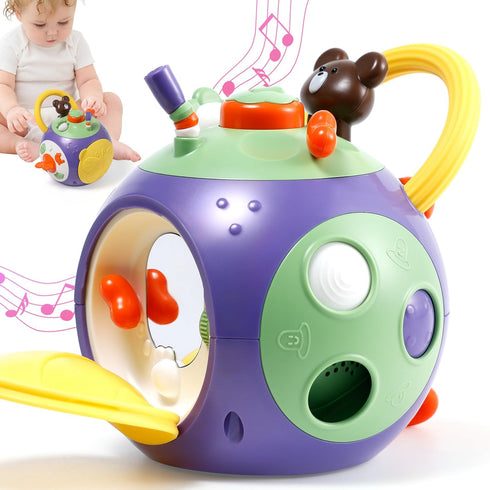 Baby Busy Learners Activity Cube Montessori Toddler Toys for 1-3 Year Old,17-in-1 Travel Activities Educational Learning Baby Toys for 6 12 18 Mon...