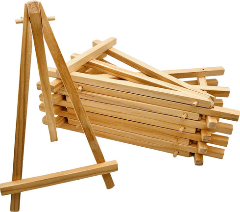 7.5 Inch Mini Wood Display Easel, 10 Pcs Tabletop Easels for Displaying Photos, Picthres...