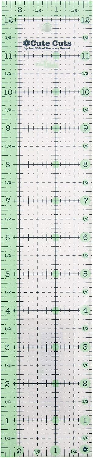 RILEY BLAKE DESIGNS Riley Blake Cute Cuts Ruler 2.5"X12.5", Silver...