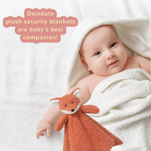 Baby Orange Fox Soft Stuffed Animal Security Blanket, Plush Fox Character Lovey Blanket, Baby Shower/Nursery Gift, Cuddly Newborn, Infant, Toddler...