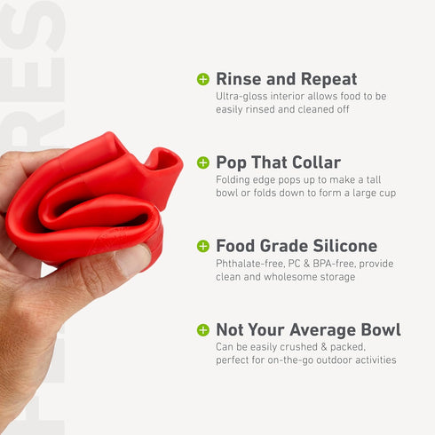 humangear Flexibowl | Convertible Camping Bowl | On the Go | Packable & Easy to Clean, Green...