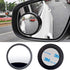 Blind Spot Mirror, 2" Round HD Glass Mirrors Convex Rear View Mirror with Wide Angle Adjustable Stick for Motorcycle ATV Car SUV and Trucks, 2PCS...