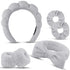 Spa Headband and Wristband Set 6Pcs Skincare Makeup Headband Puffy Bubble Headband for Washing Face Sponge Skin Care Headbands Face Wash Headband ...