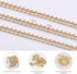 KUYUNHOO 9.8 Feet White Oil Drip Cuban Chain Link Gold Plated Aluminum Chains for Jewelry Making Enamel Jewelry Chains on Bulk with Jewelry Clasps...