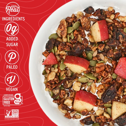 Wildway Keto Granola with Organic Ingredients | Apple Cinnamon | Grain-Free, Gluten-Free Cereal | Vegan, Low Carb & No Sugar Added | Paleo-Friendl...