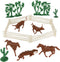 BMC CTS Rustic Western Ranch - 15pc Plastic Figure Playset Diorama Accessories...