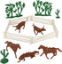 BMC CTS Rustic Western Ranch - 15pc Plastic Figure Playset Diorama Accessories...