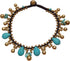 Infinityee888 Turquoise Anklet Drop Handmade Brass Bead Bell Ankle Bracelet for women KAN-T01...